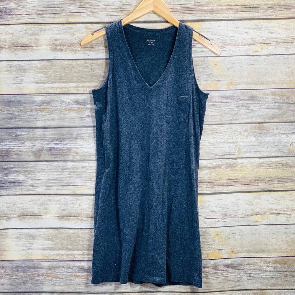 Madewell Grey V-Neck Pocket‎ Tank Dress Size XS